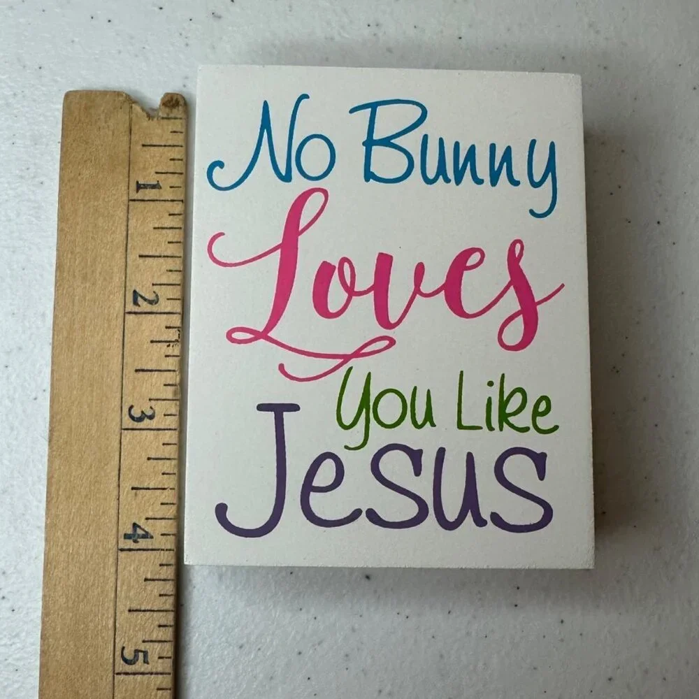 No Bunny Loves You Like Jesus Easter decoration tiered tray spring decoration